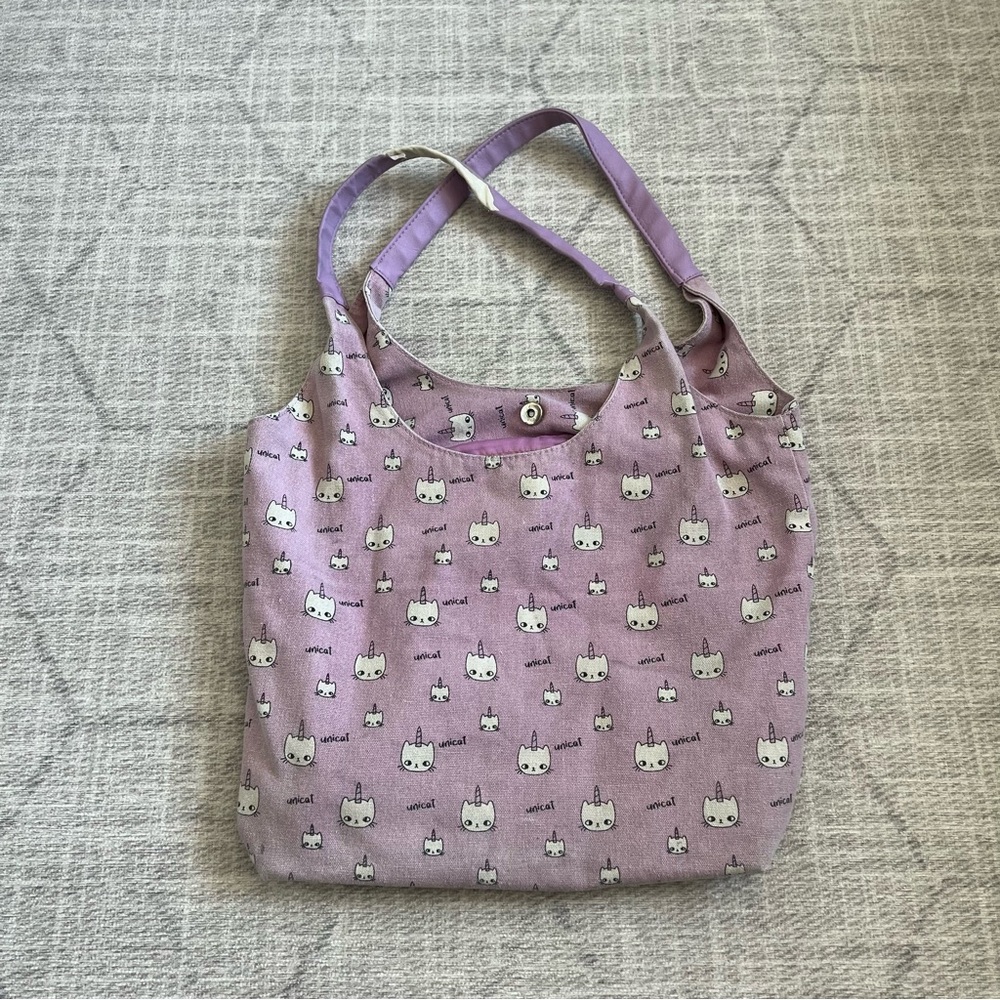 Unicat AOP All Over Print Women’s Pink Canvas Reusable Tote Bag